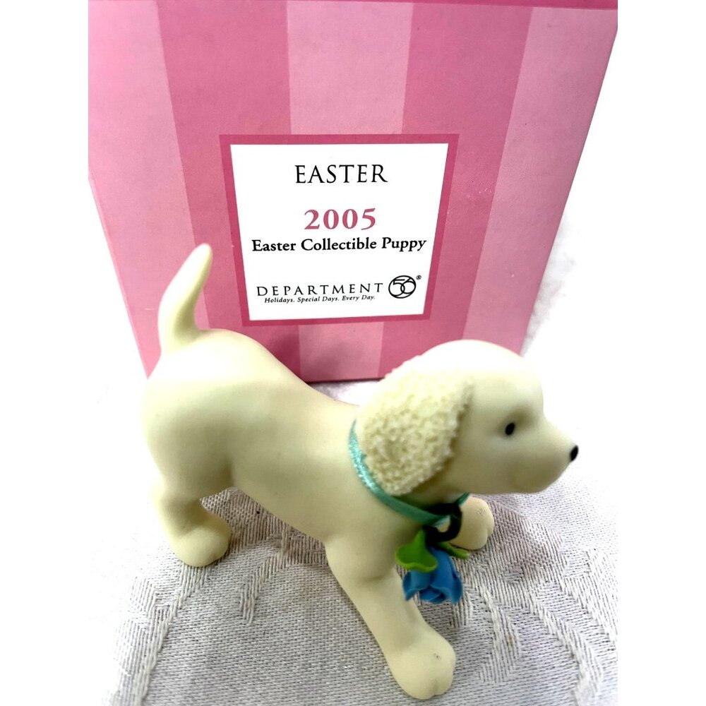 Easter 2005 Dept 56 Collectible Puppy Dog Porcelain 2.5”x3”